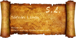 Sáfrán Linda névjegykártya